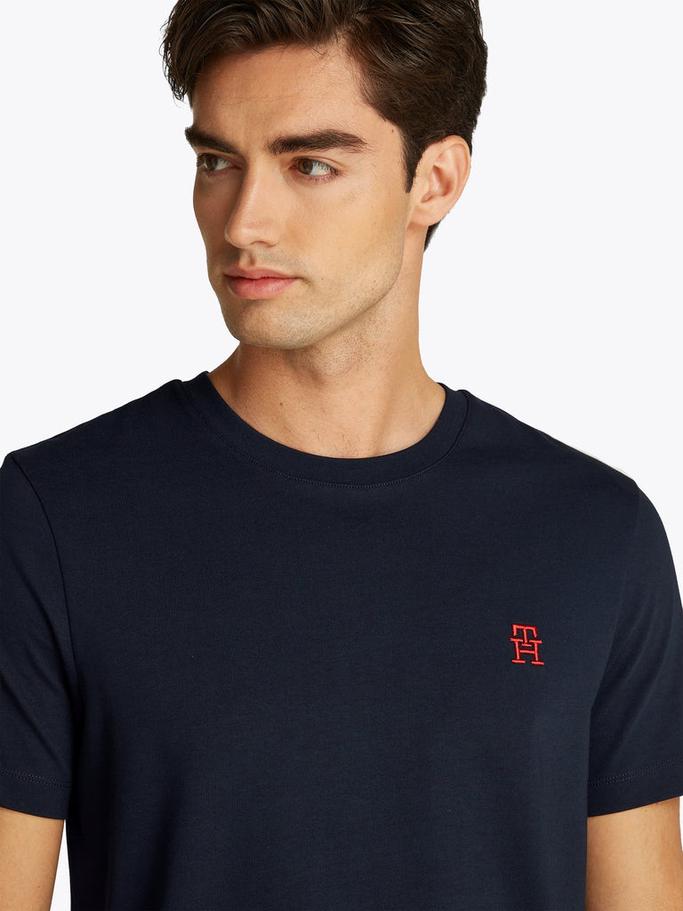 Tommy Hilfiger plava muška majica s crvenim detaljima-[SKU]