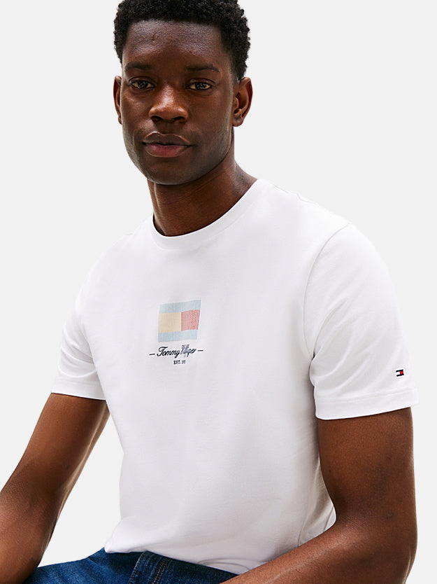 Tommy Hilfiger bijela muška majica sa slikom na sredini-[SKU]