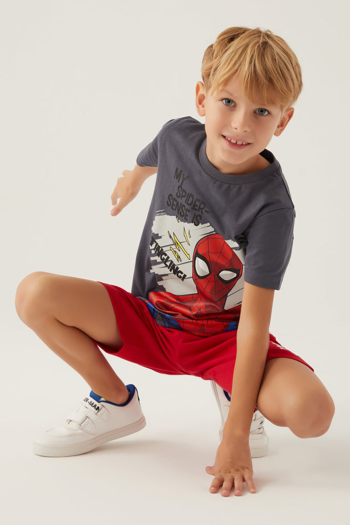 Marvel sivi komplet za dječake sa Spider-Man motivom