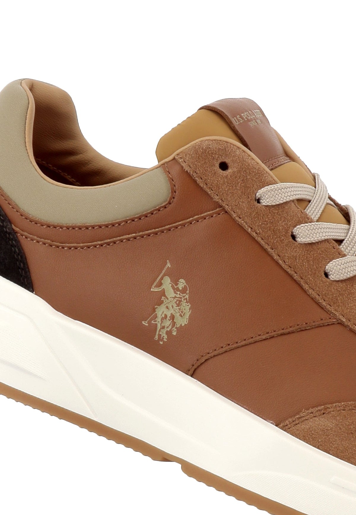 U.S. Polo Assn. smeđe muške patike s bijelim đonom