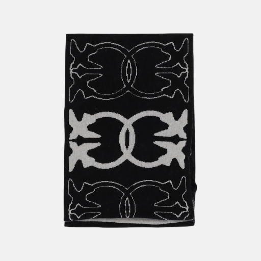 Pinko crni ženski šal sa dizajnom-[SKU]