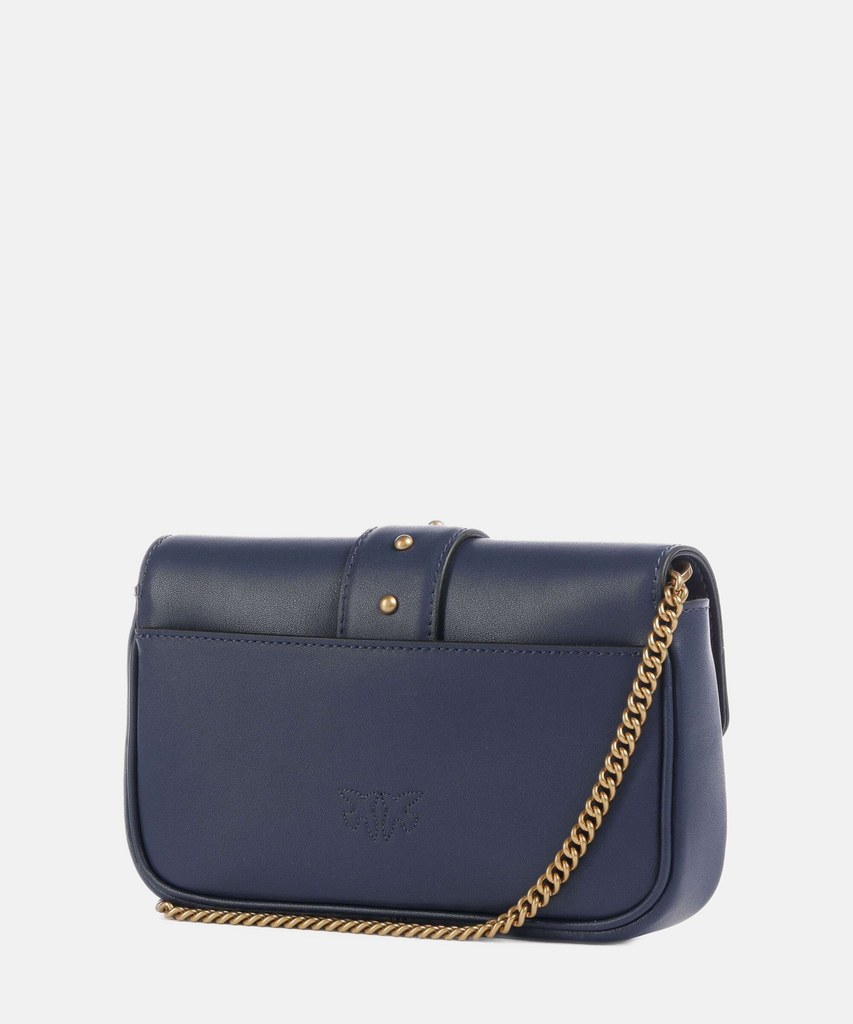 Pinko plava ženska torba sa zlatnim lancem-[SKU]