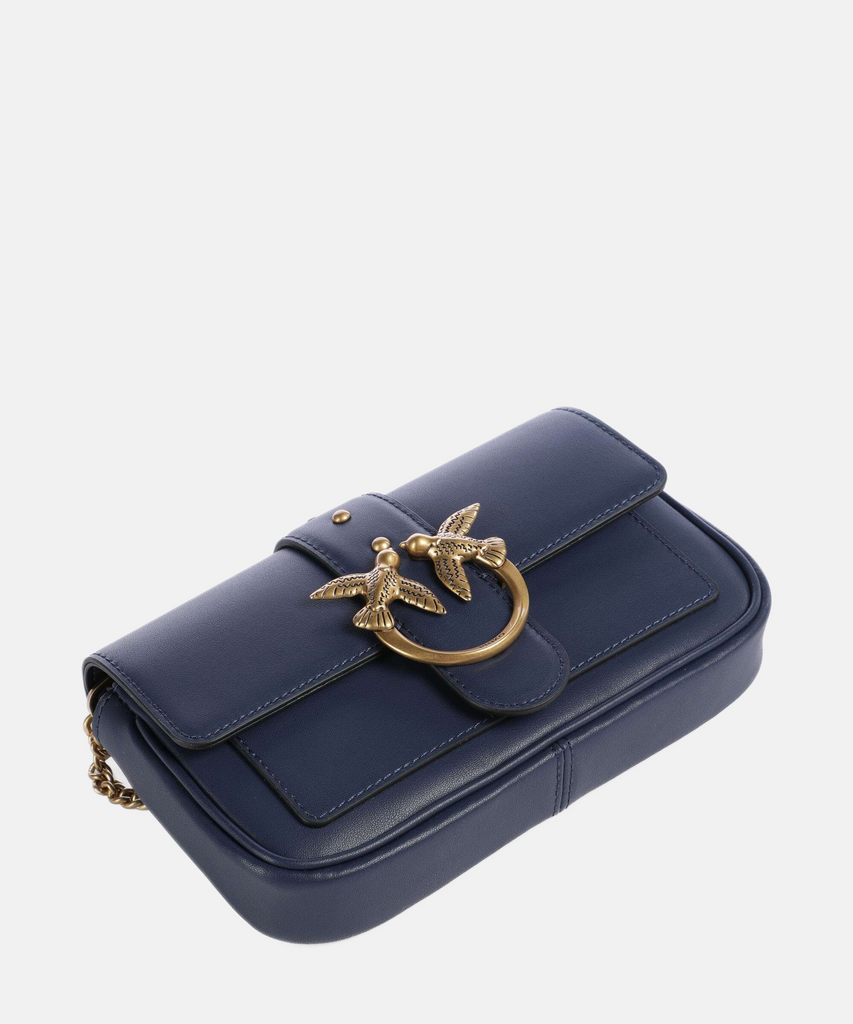 Pinko plava ženska torba sa zlatnim lancem-[SKU]