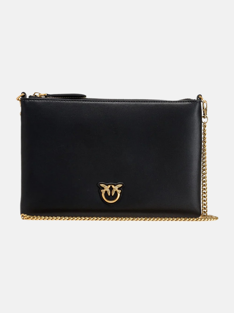 Pinko crna ženska elegantna torba sa diskretnim logom-[SKU]
