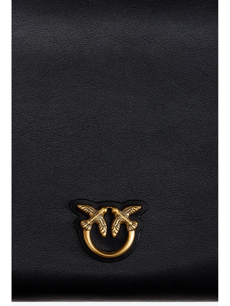 Pinko crna ženska elegantna torba sa diskretnim logom-[SKU]