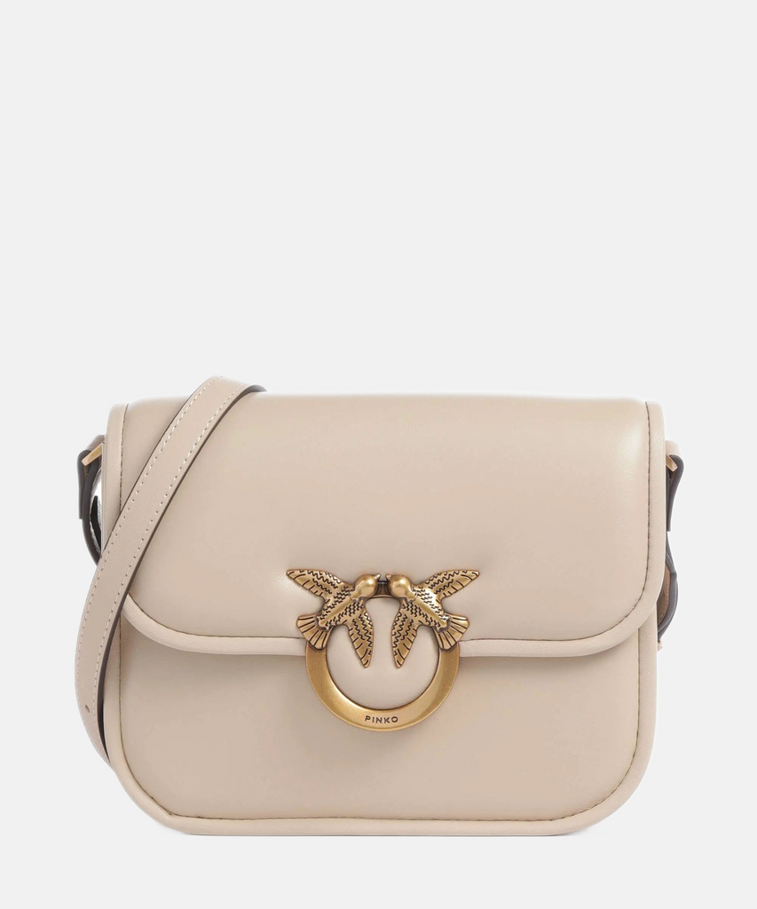 Pinko bež ženska torba sa zlatnim detaljima-[SKU]