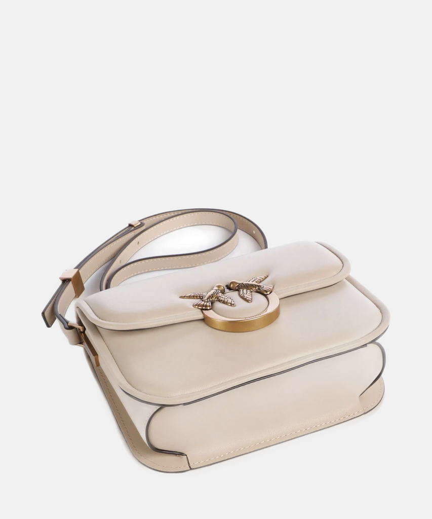 Pinko bež ženska torba sa zlatnim detaljima-[SKU]