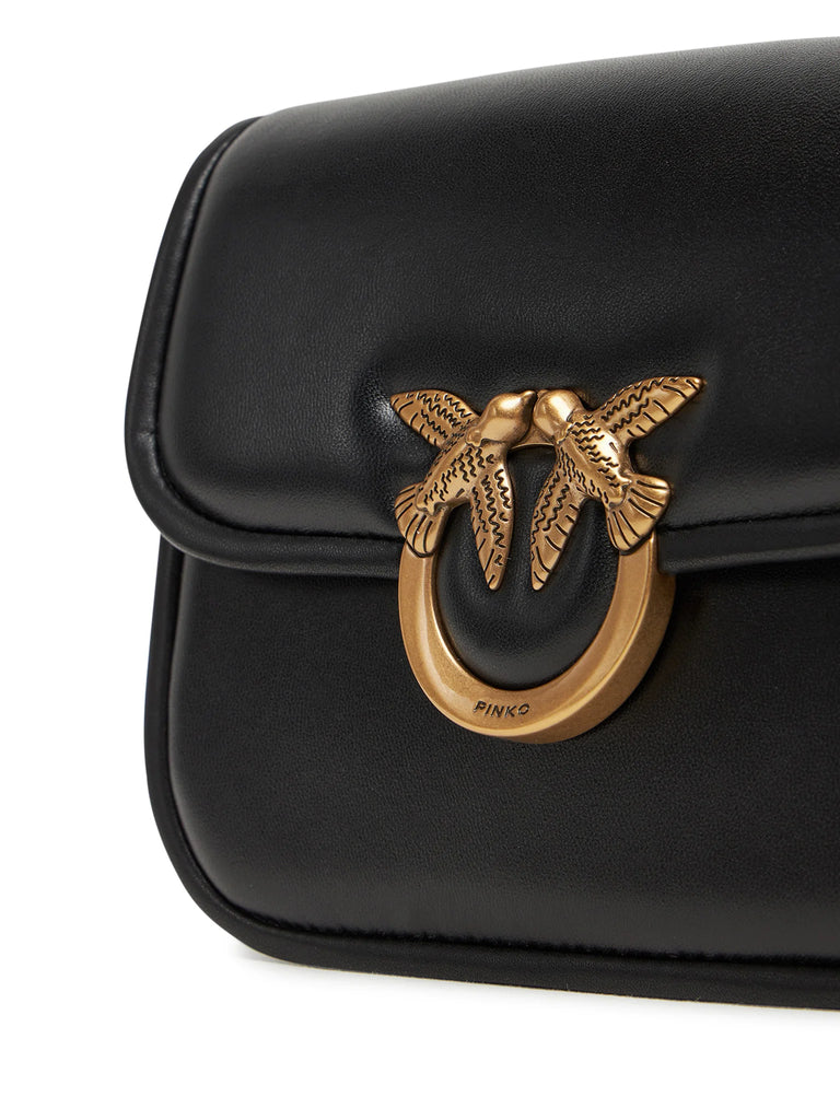 Pinko crna ženska torba sa zlatnim detaljima-[SKU]