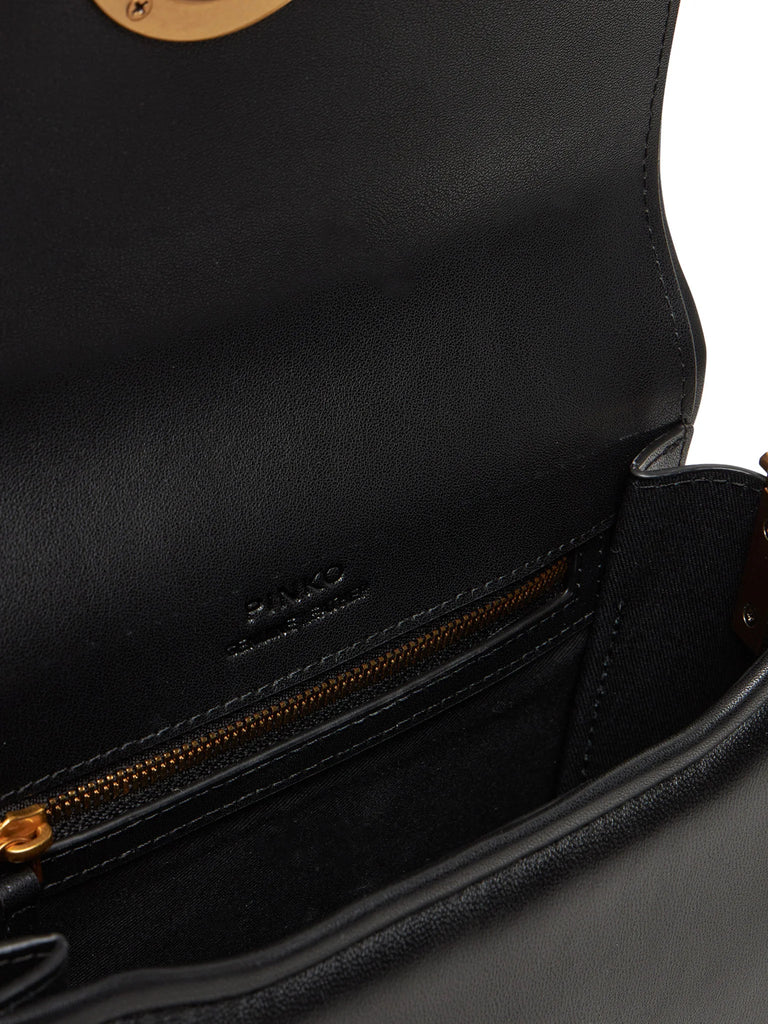 Pinko crna ženska torba sa zlatnim detaljima-[SKU]