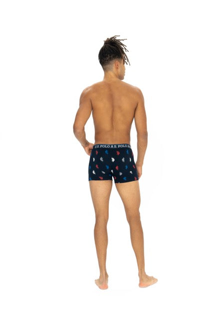 U.S. Polo Assn. teget muške bokserice s printom logotipa (3 kom)