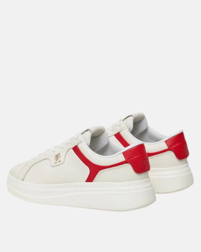 Tommy Hilfiger bijele ženske patike s crvenim detaljima-[SKU]