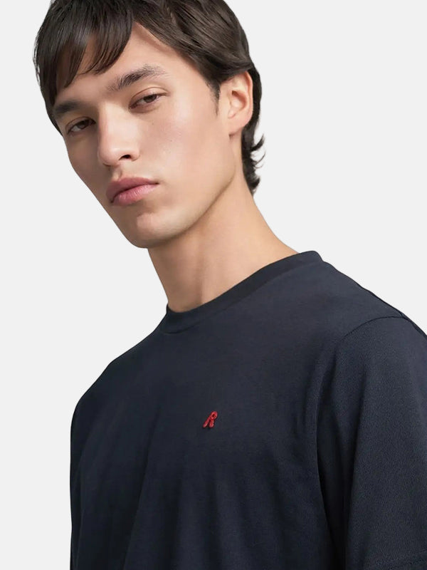 Replay teget plava muška majica sa crvenim logom-[SKU]