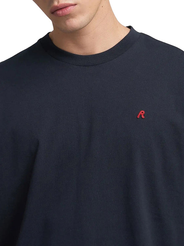 Replay teget plava muška majica sa crvenim logom-[SKU]