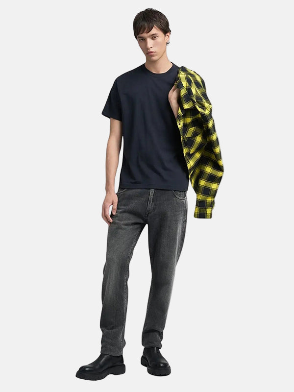 Replay teget plava muška majica sa crvenim logom-[SKU]