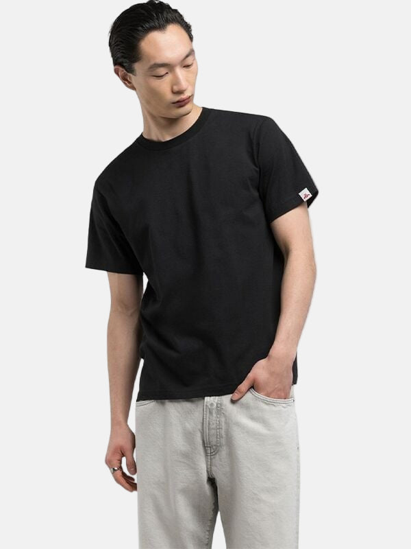 Replay crna muška majica sa detaljem na rukavu-[SKU]