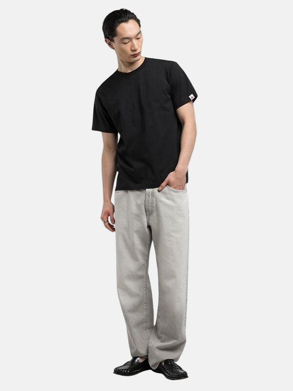 Replay crna muška majica sa detaljem na rukavu-[SKU]