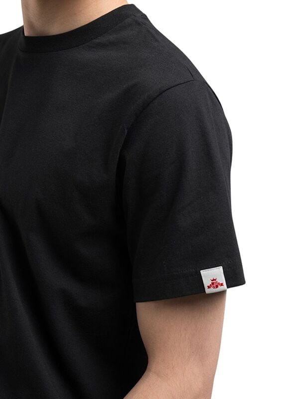 Replay crna muška majica sa detaljem na rukavu-[SKU]