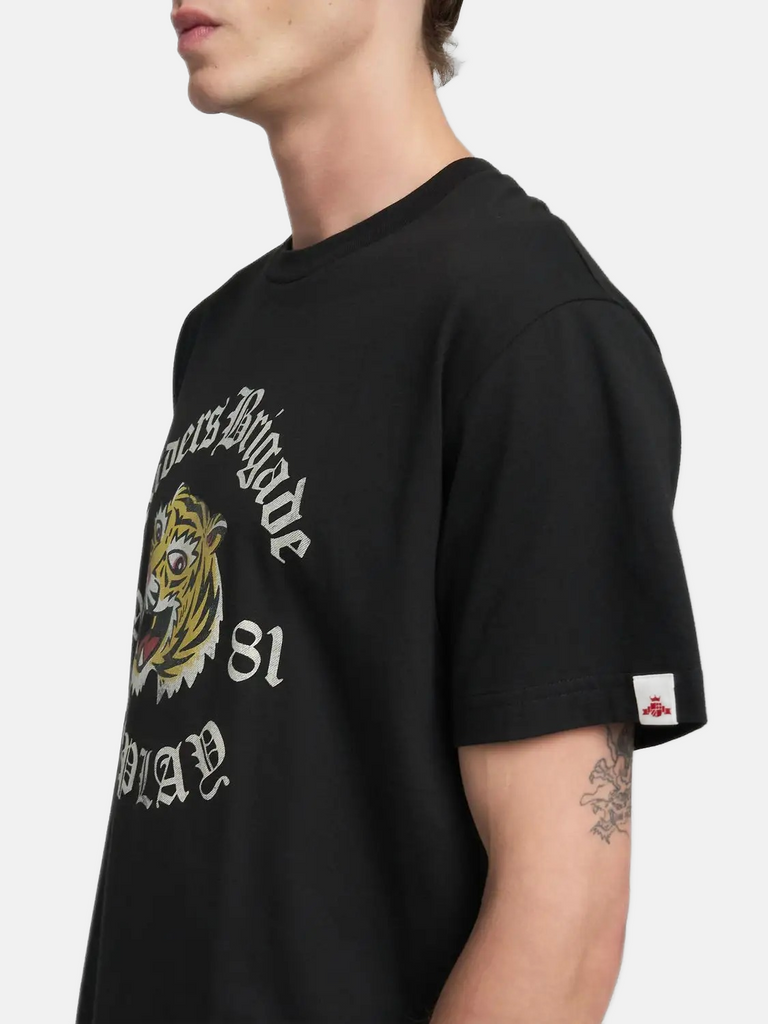 Replay crna muška majica sa slikom tigra-[SKU]