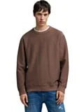 Replay smeđa muška majica s okruglim izrezom dugih rukava