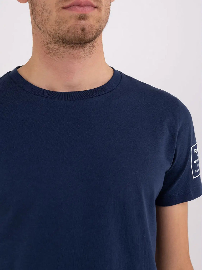 Replay plava muška majica sa logom na rukavu