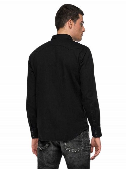 Replay crna muška košulja (RM4023-154 96B-98) 2