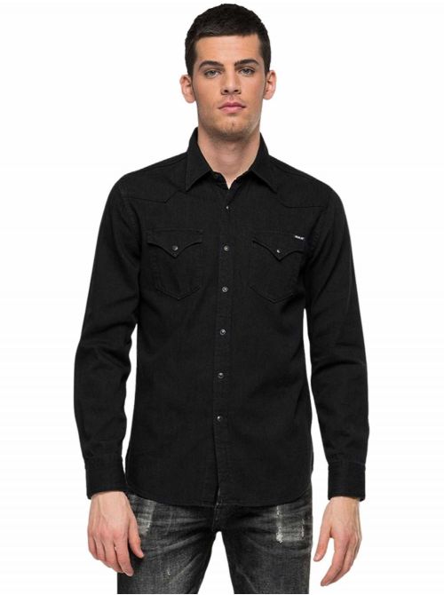 Replay crna muška košulja (RM4023-154 96B-98) 1