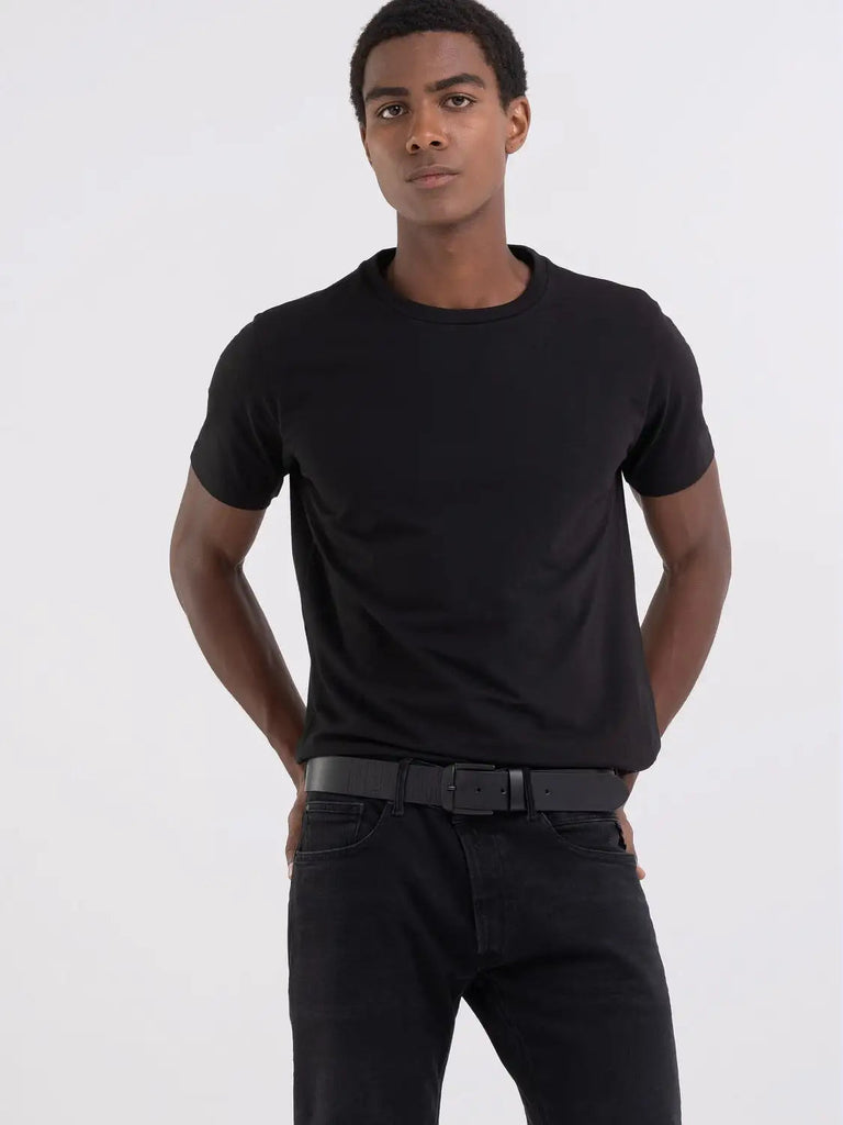 Replay crna muška majica sa okruglim izrezom
