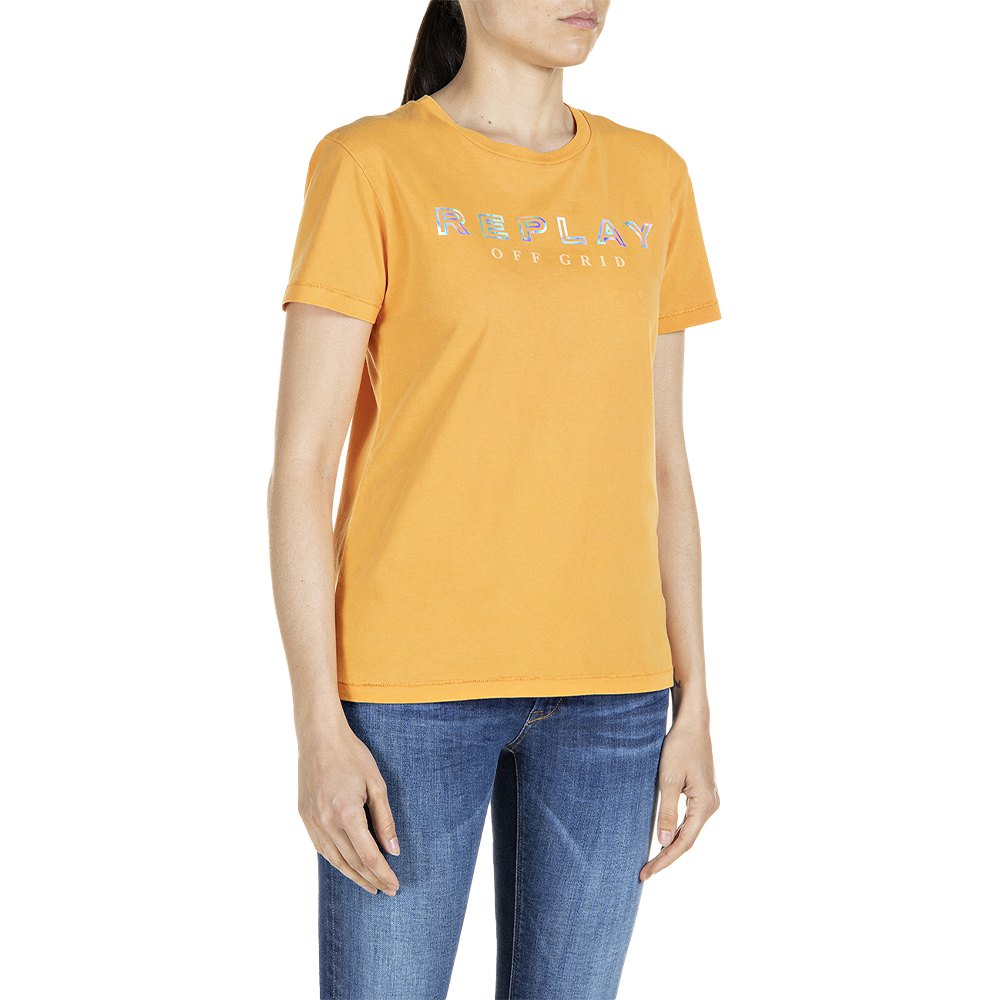 Replay narandžasta ženska majica sa okruglim izrezom