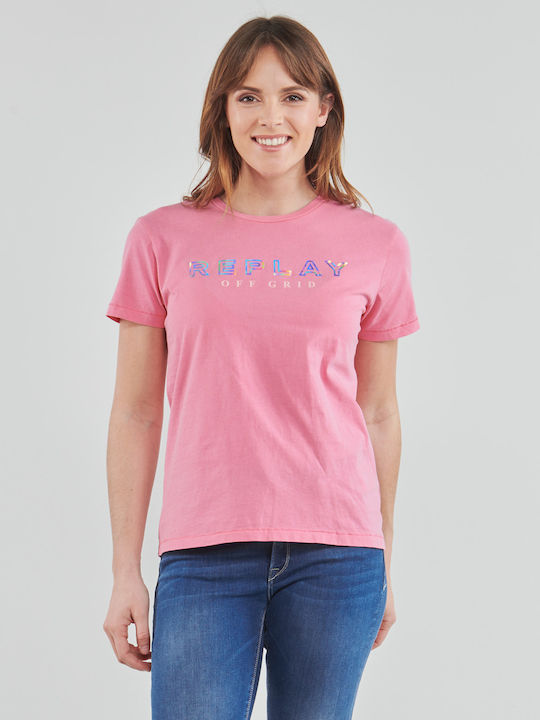 Replay roza ženska majica (RW3318C-22658G-363) 1
