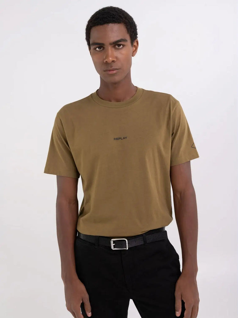 Replay smeđa muška majica s okruglim izrezom