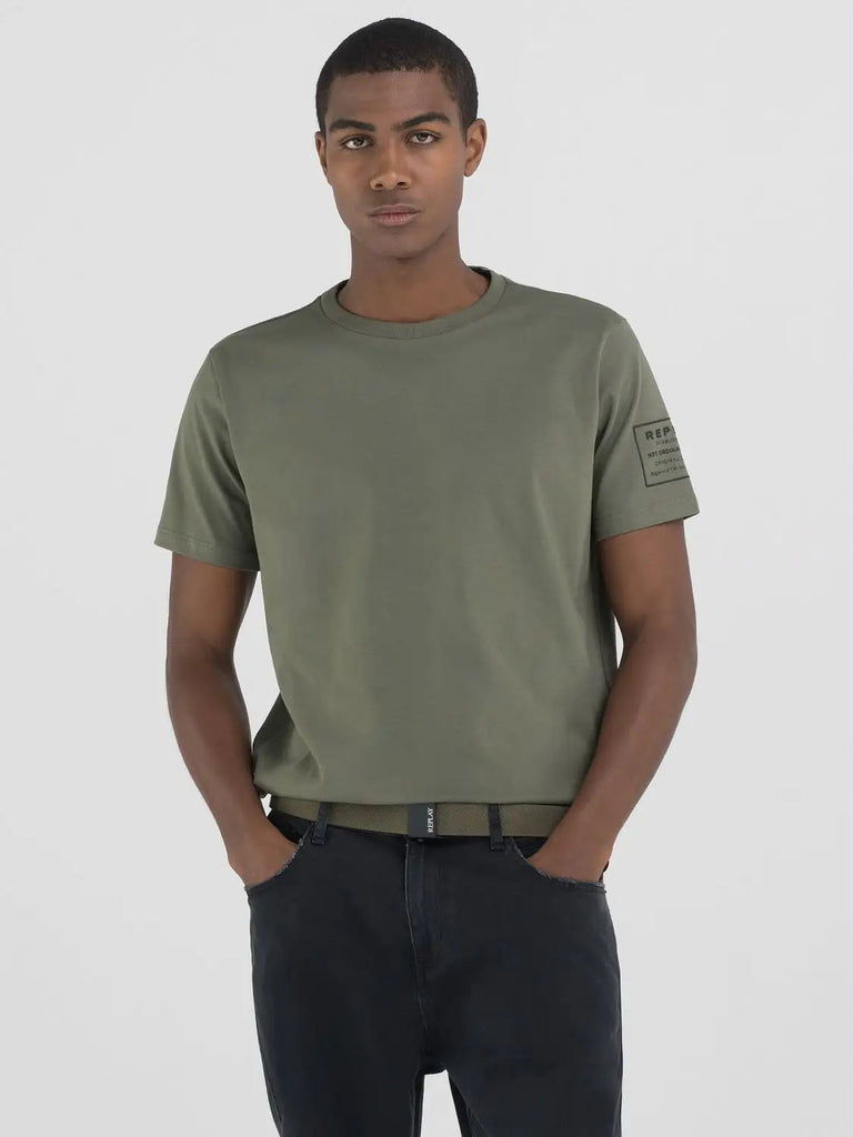 Replay zelena muška majica s okruglim izrezom