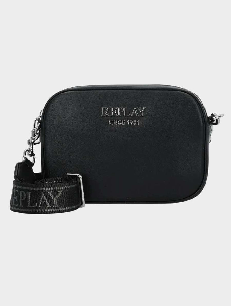 Replay crna ženska torba sa natpisom brenda-[SKU]