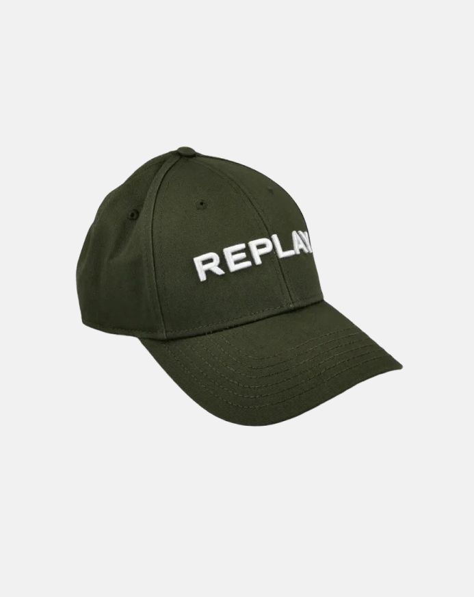 Replay zeleni muški kačket sa štepovima