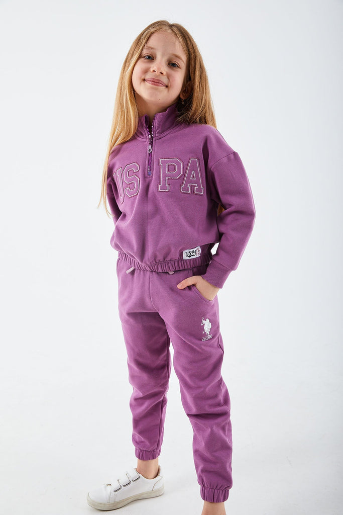 U.S. Polo Assn. ljubičasta trenerka za djevojčice (US1216-4-Purple) 1