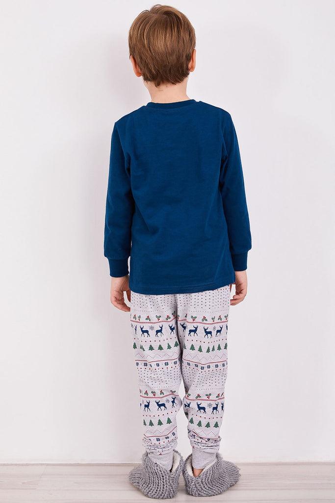 RolyPoly plava pidžama za dječake zimskih motiva