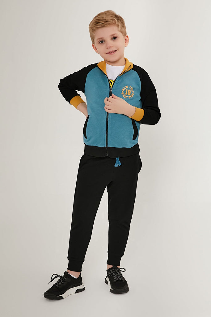 RolyPoly plava trenerka za dječake sa žutim detaljima