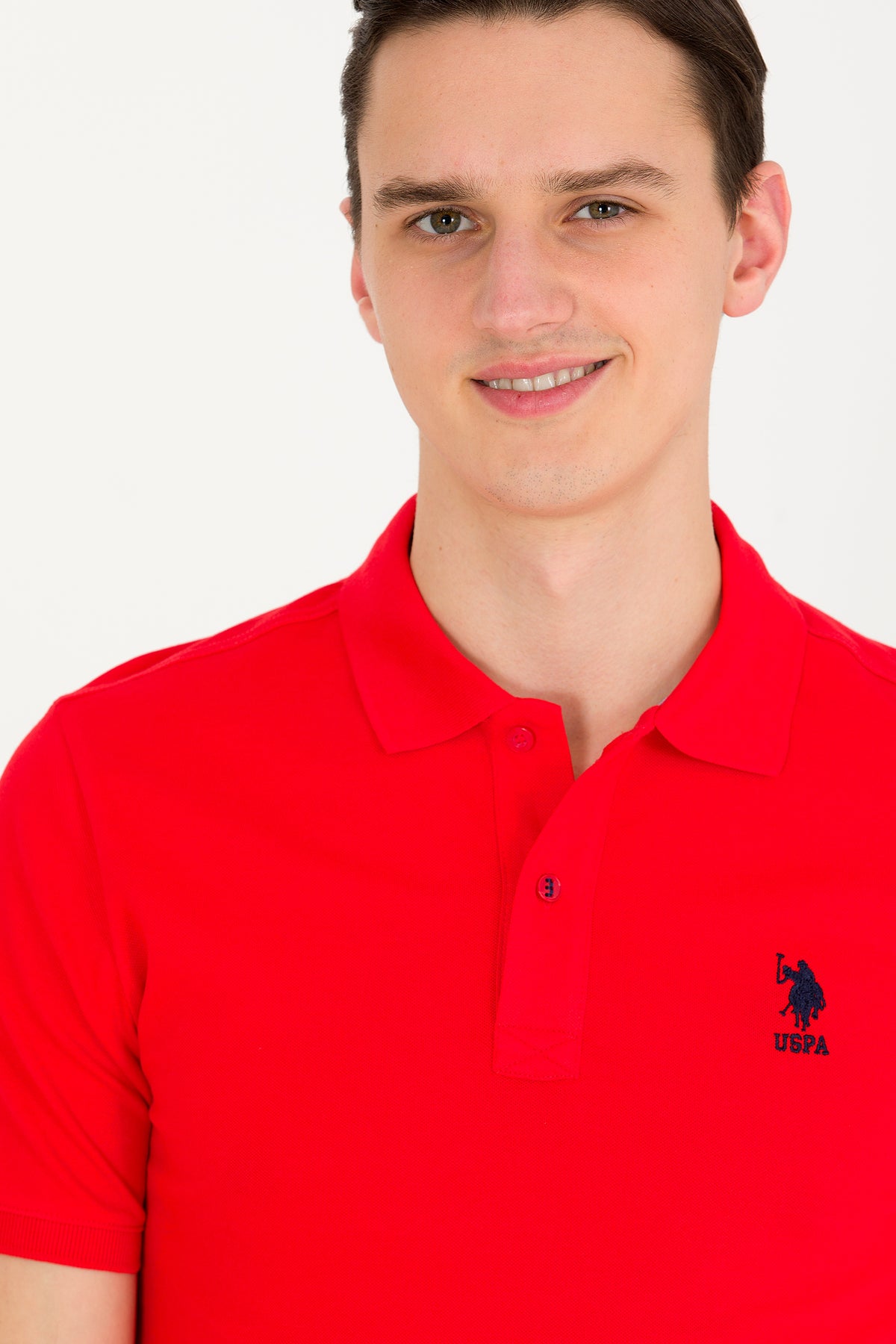 U.S. Polo Assn. crvena muška polo majica uskog kroja