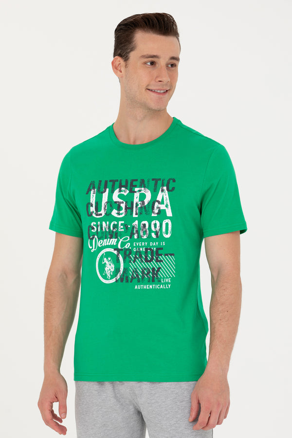 U.S. Polo Assn. zelena muška majica s grafičkim printom