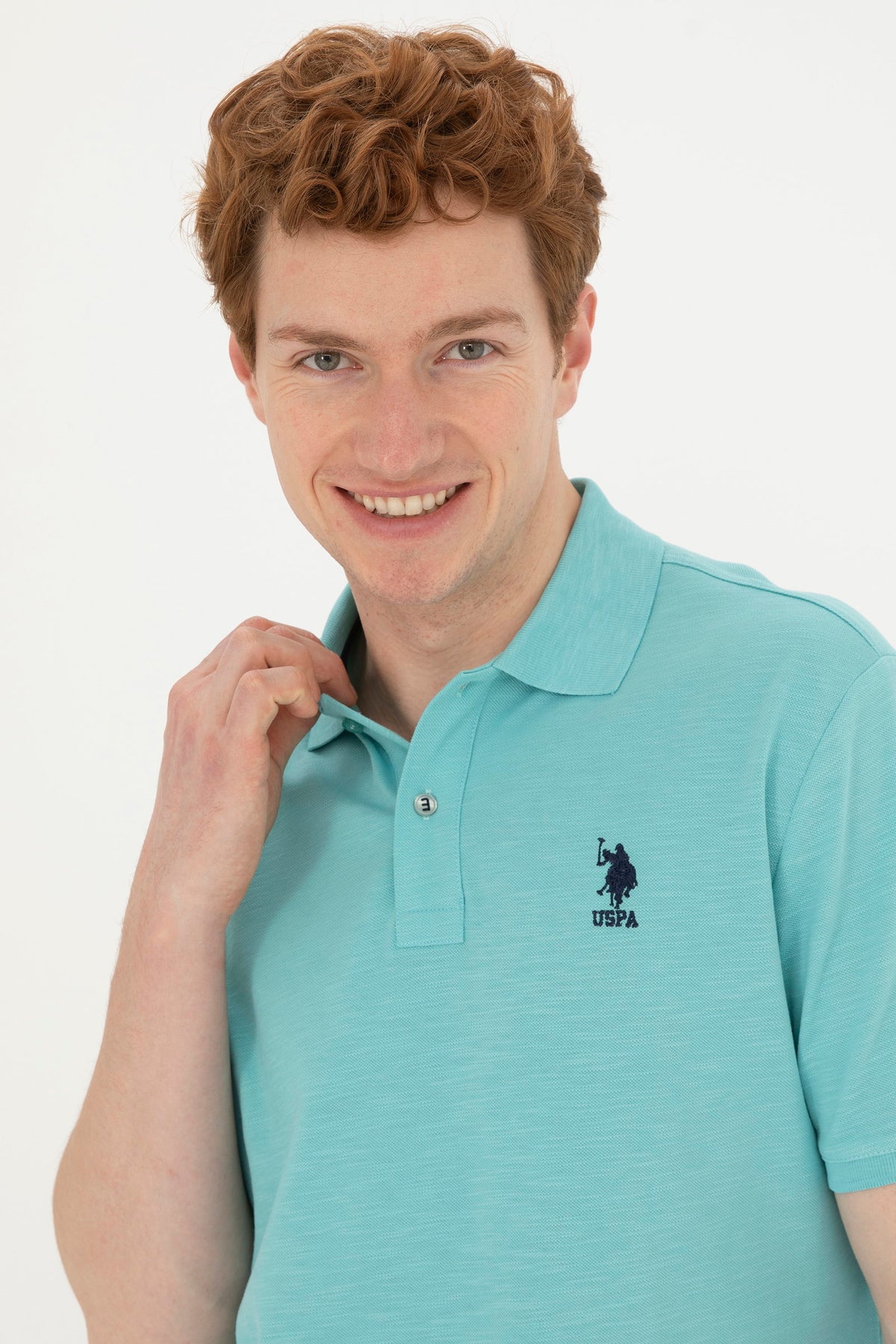 U.S. Polo Assn. tirkizna muška polo majica s vezenim logom