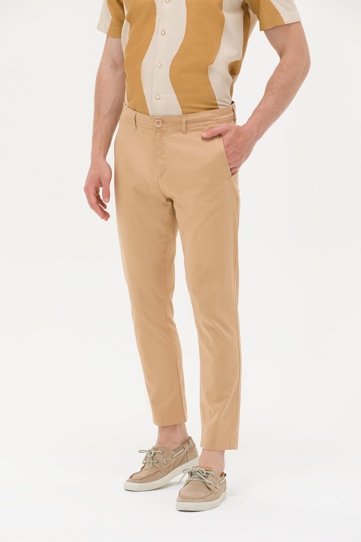 U.S. Polo Assn. bež muške uske pantalone