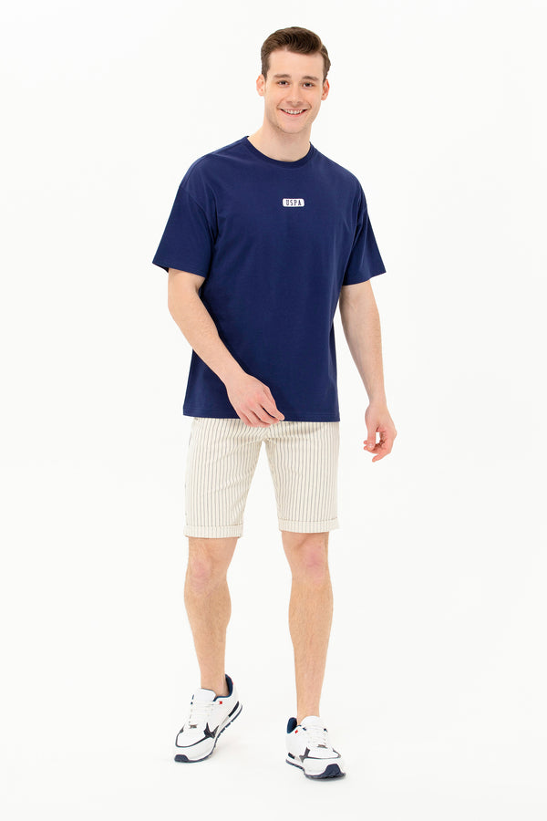 U.S. Polo Assn. bijeli muški šorc s prugastim uzorkom