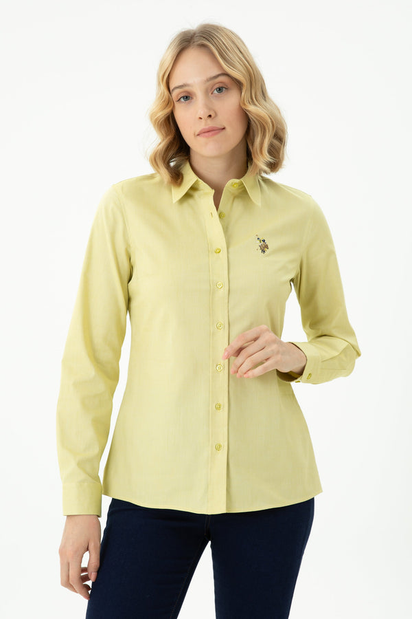 U.S. Polo Assn. svijetložuta ženska košulja s vezenim logotipom