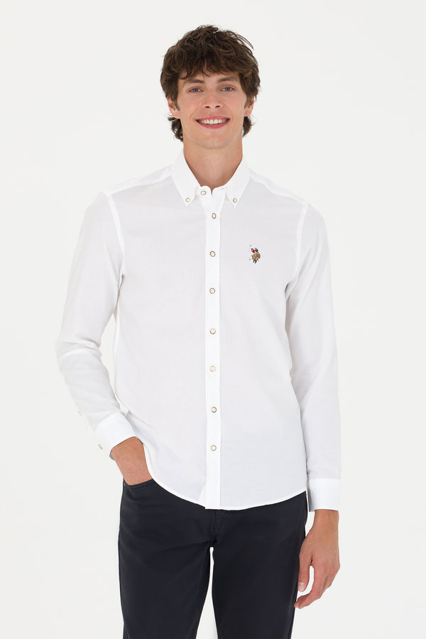 U.S. Polo Assn. bijela muška košulja s vezenim logom
