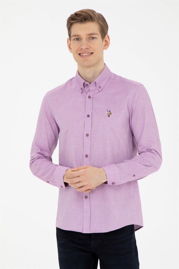 U.S. Polo Assn. ljubičasta muška košulja s button-down kragnom