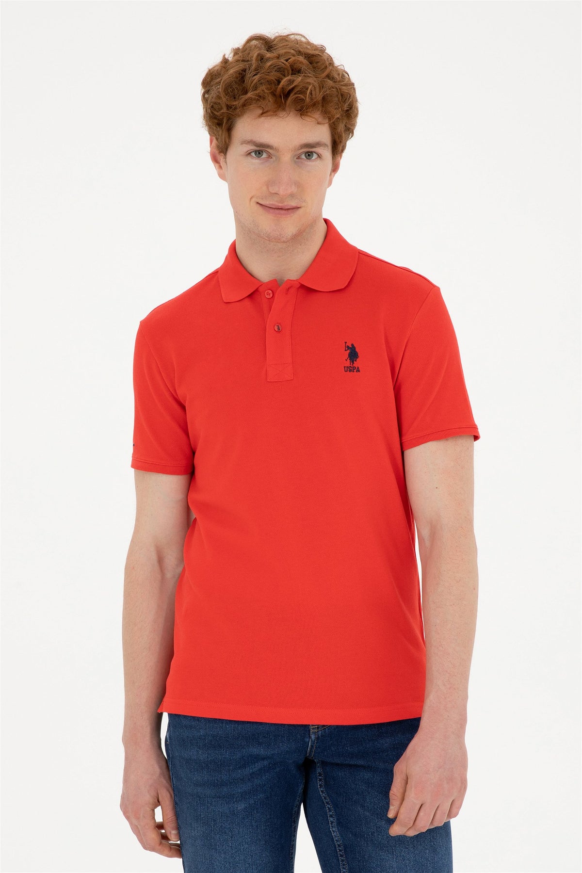 U.S. Polo Assn. crvena polo muška majica s kratkim rukavima