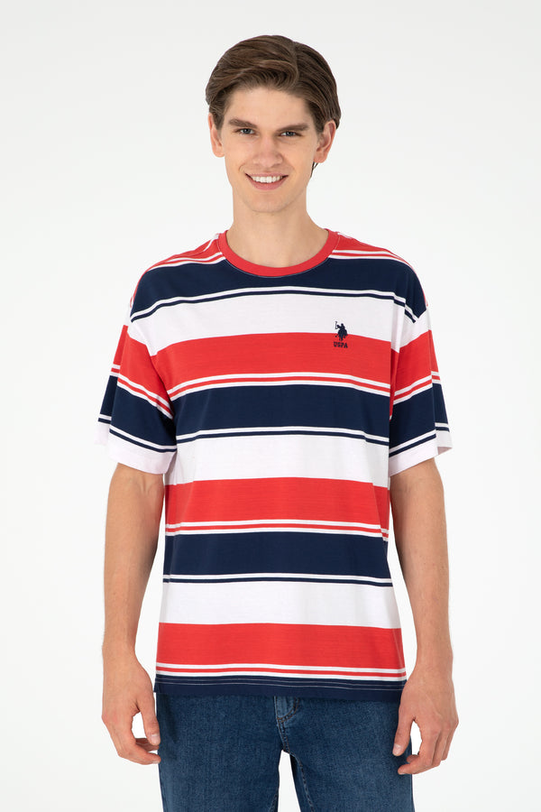 U.S. Polo Assn. muška majica s crveno-teget prugama