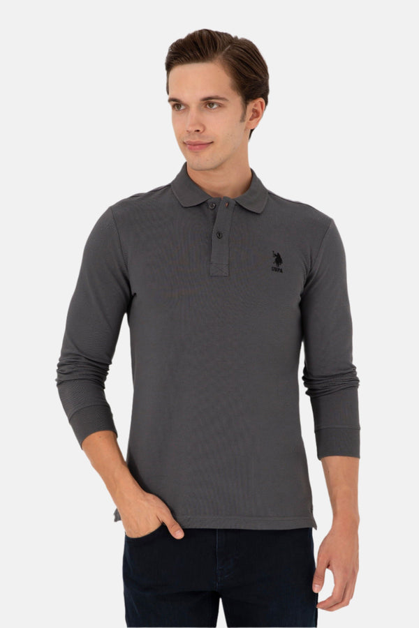 U.S. Polo Assn. siva muška majica s dugim rukavima