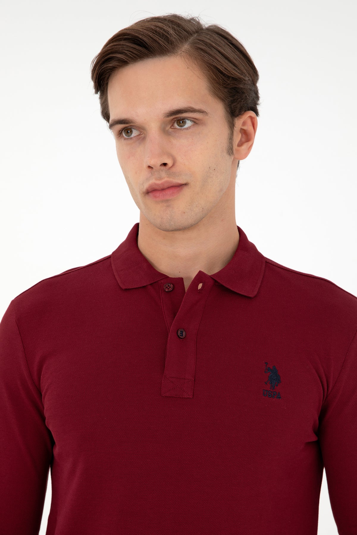 U.S. Polo Assn. bordo muška majica dugih rukava klasičnog kroja