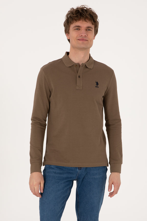 U.S. Polo Assn. kaki muška polo majica dugih rukava