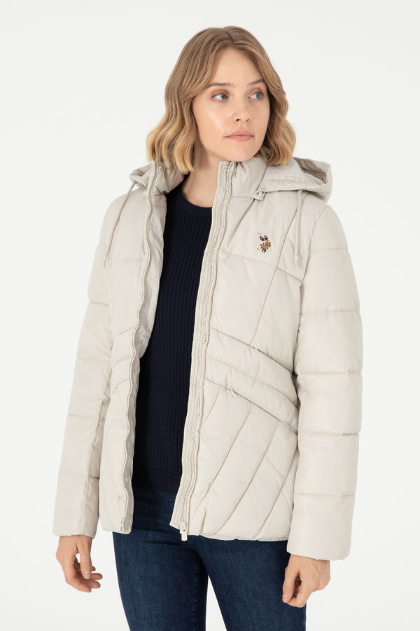 U.S. Polo Assn. bež ženska jakna s kapuljačom